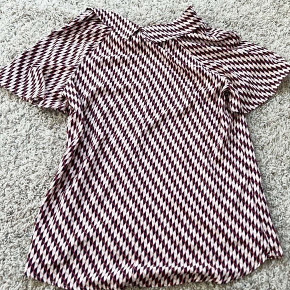 🆕 Meinsang patterned short sleeve plus size collared blouse red … - Picture 9 of 10